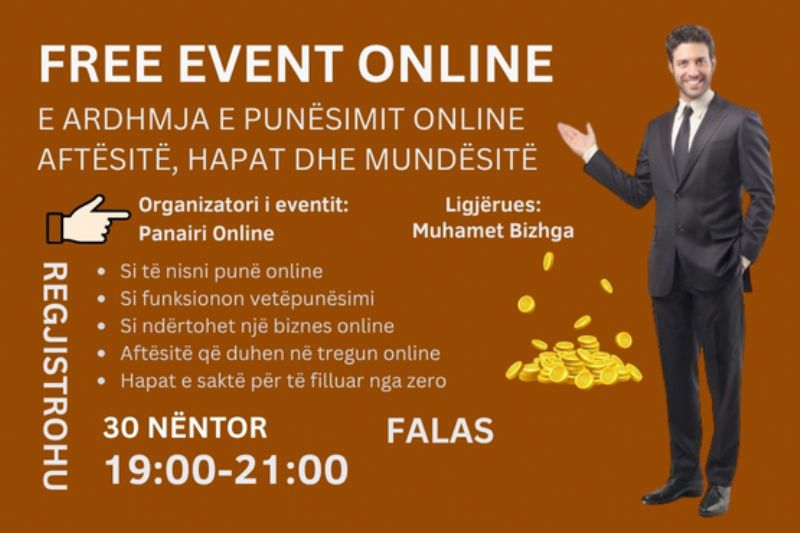Event Online 100% FALAS, nga Panairi Online- E Ardhmja e Punësimit Online 2030, Aftësitë, Hapat dhe Mundësitë